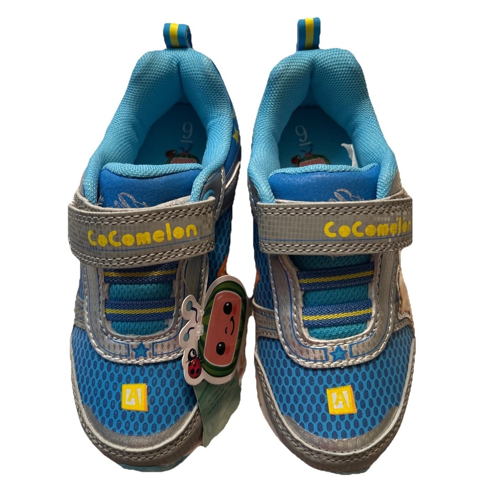 Cocomelon Josmo Toddler Light Up‎ Sneakers - Blue/Yellow Kidcore SZ 9 NEW